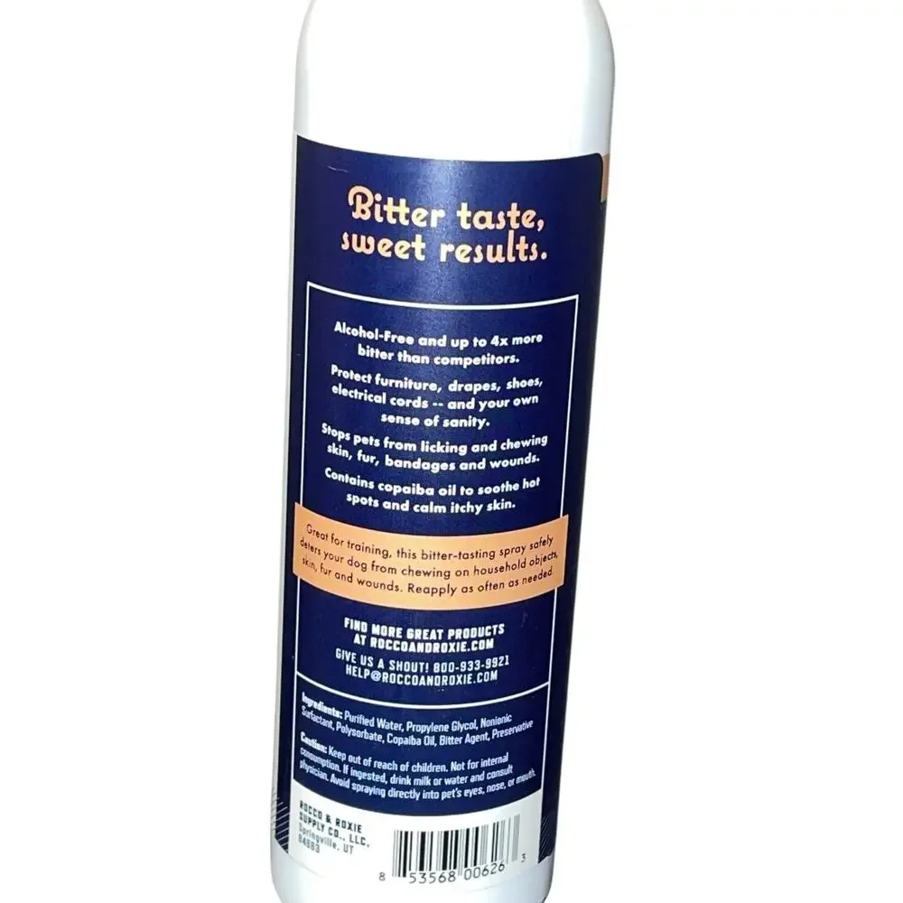 Rocco & Roxie No Chew Extreme Bitter Spray Dogs Stop Chewing 8 oz Lot of 3 NEW
